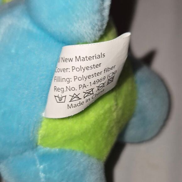 Ebros Small Furry Bones Skeleton Teal Scorchie Wyrmling Dragon Plush Toy 5" - Picture 9 of 10